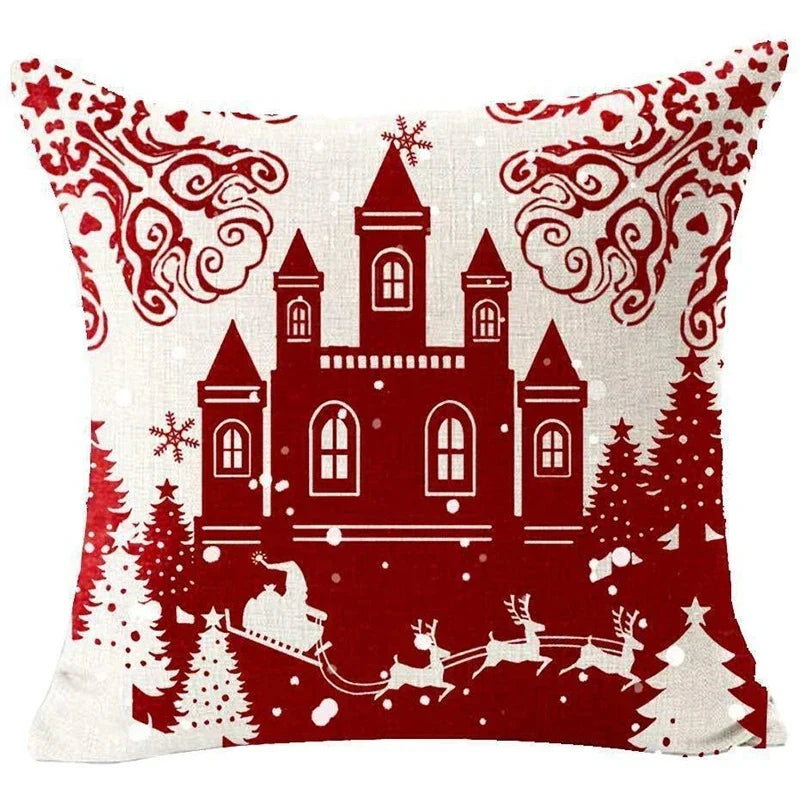 Red Christmas Throw Pillow