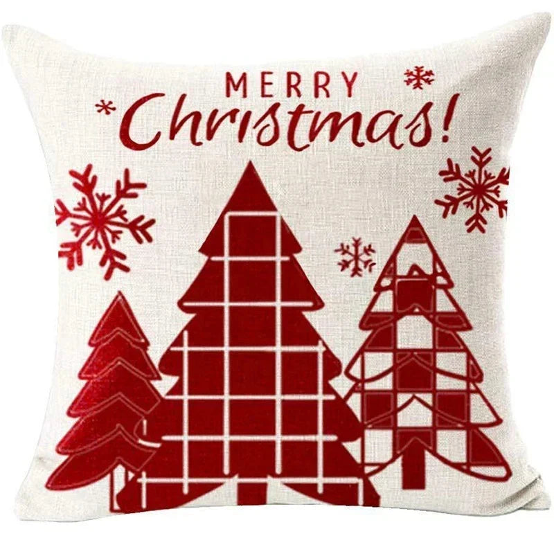 Red Christmas Throw Pillow, view 2 - Elena Harper