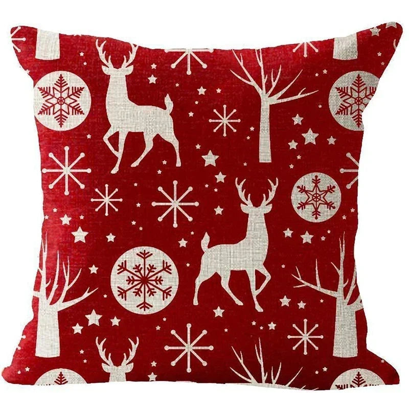 Red Christmas Throw Pillow, view 3 - Elena Harper