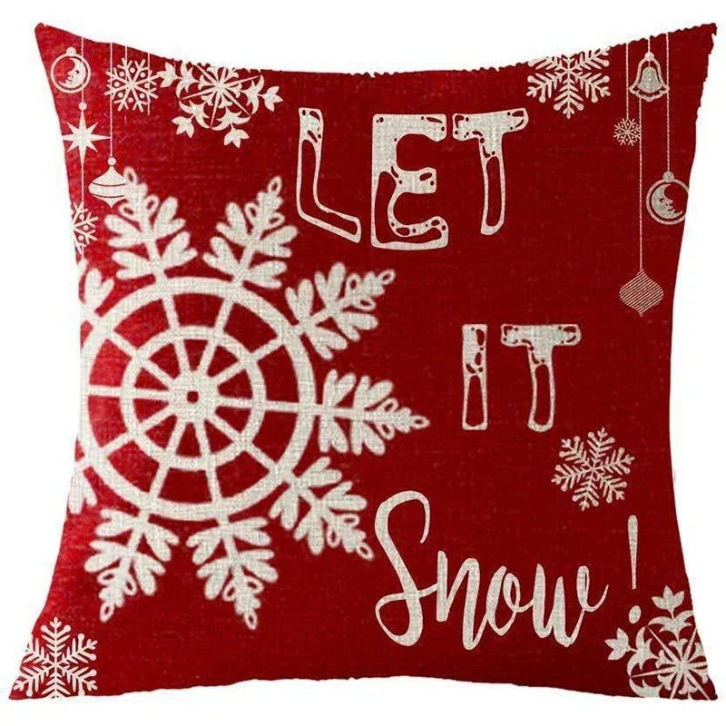 Red Christmas Throw Pillow, view 4 - Elena Harper