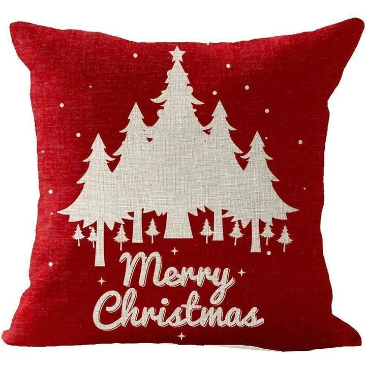 Red Christmas Throw Pillow, view 8 - Elena Harper