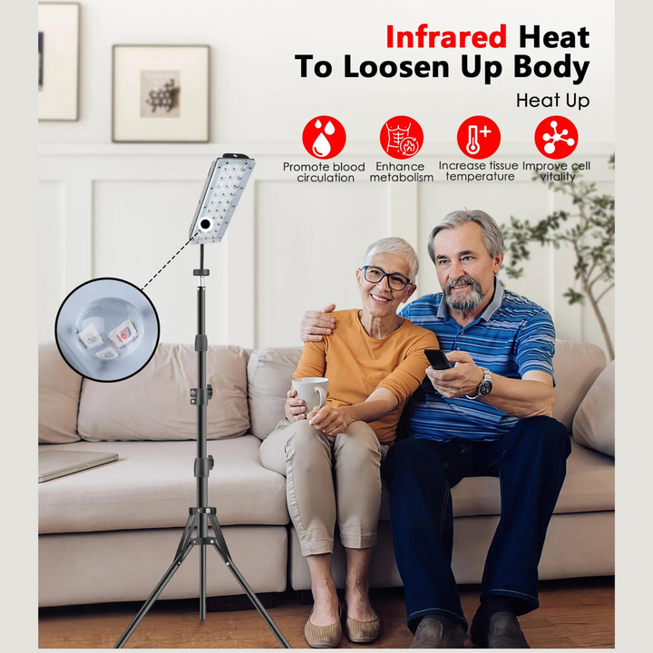 Red Light Therapy Stand Lamp with Adjustable Strip