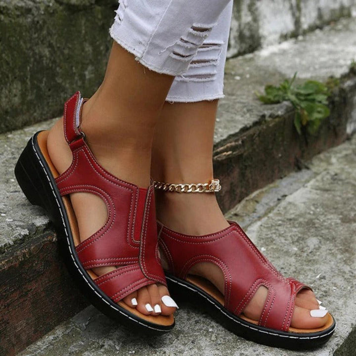 Designed for balance Arch Support Comfort Sole Sandals, view 2 - Elena Harper