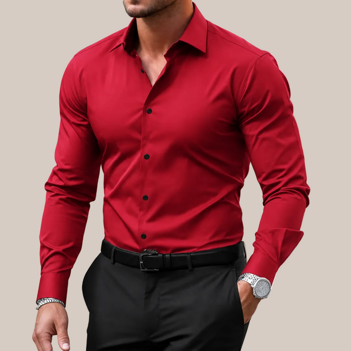 Men's Slim Fit Shirt – With Buttons, Suitable for Work and Everyday Use