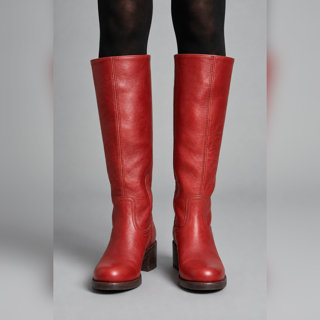 Ladies' Orthopedic High Boots with Block Heel - Elena Harper