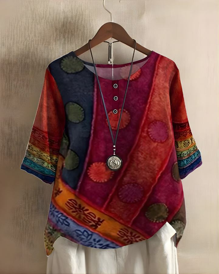 Relaxed Summer Boho Top - Elena Harper