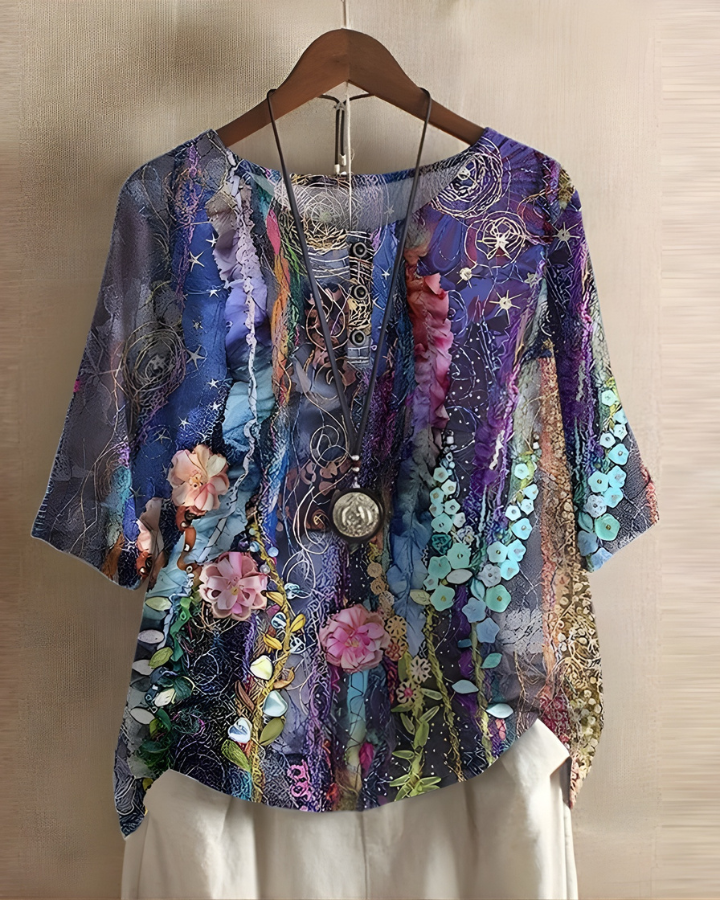 Relaxed Summer Boho Top, view 10 - Elena Harper