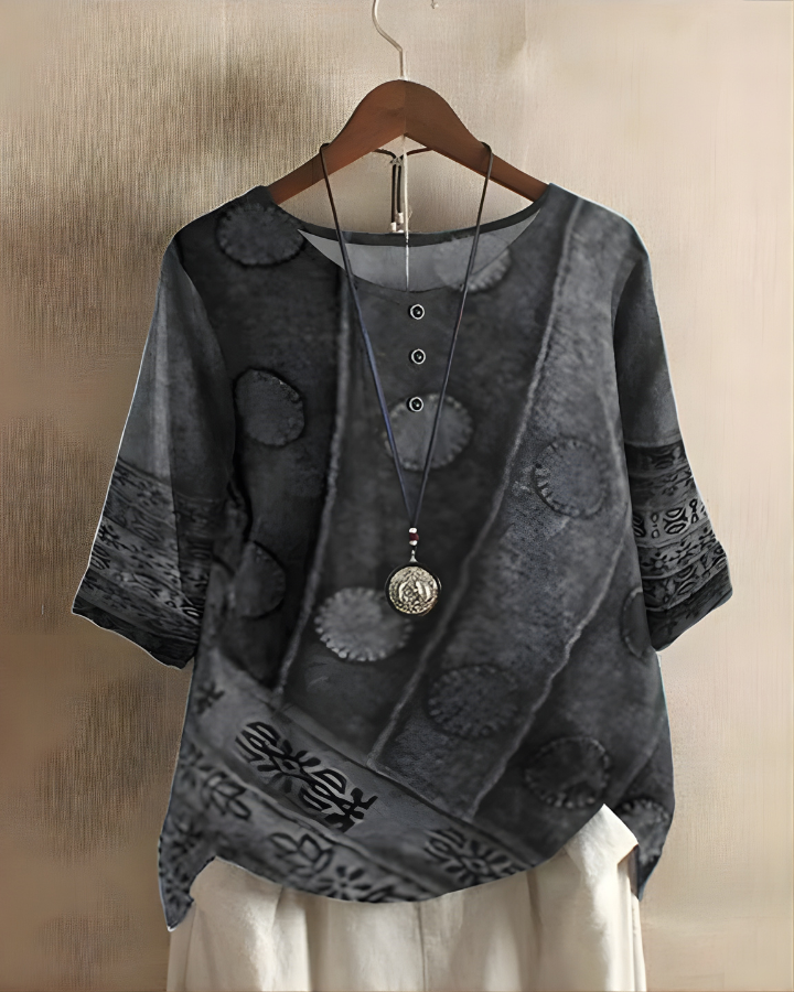 Relaxed Summer Boho Top, view 4 - Elena Harper