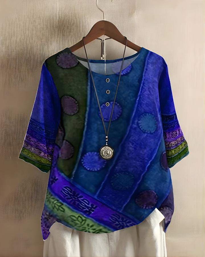 Relaxed Summer Boho Top, view 5 - Elena Harper