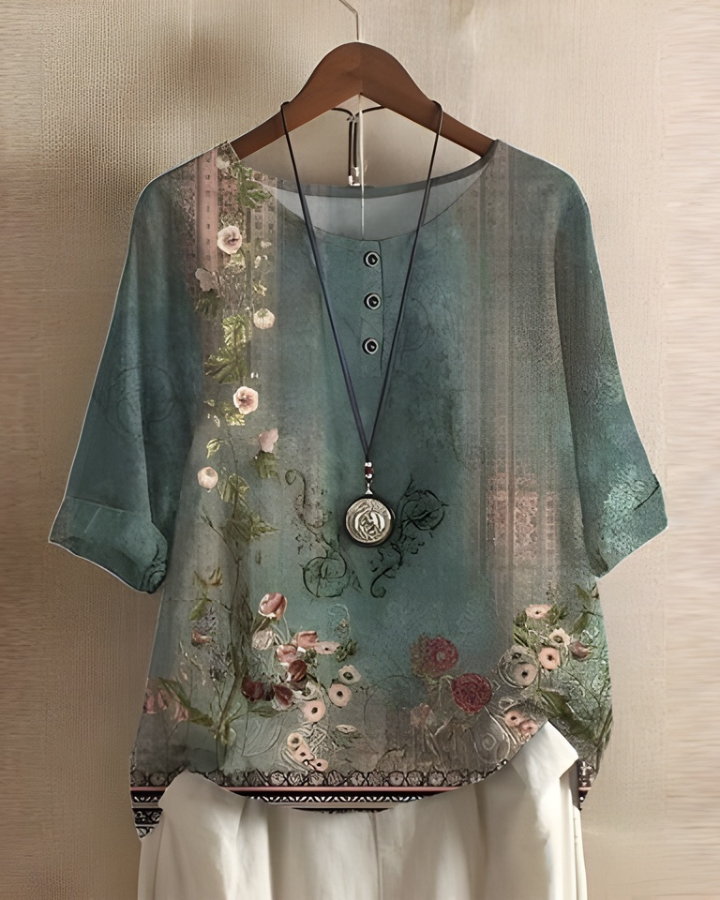 Relaxed Summer Boho Top, view 6 - Elena Harper