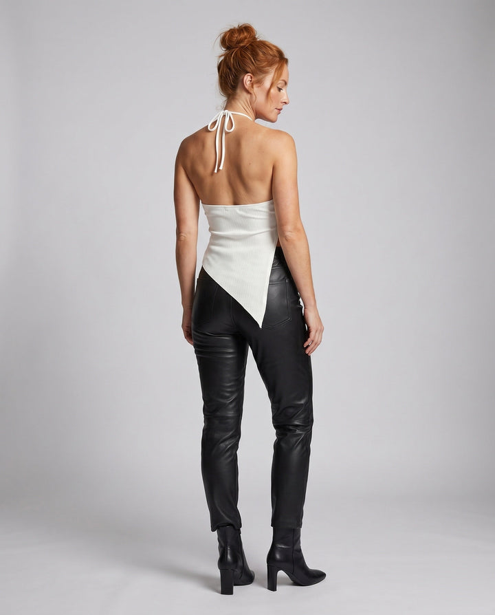 Damen Cropped Top mit asymmetrischem Design