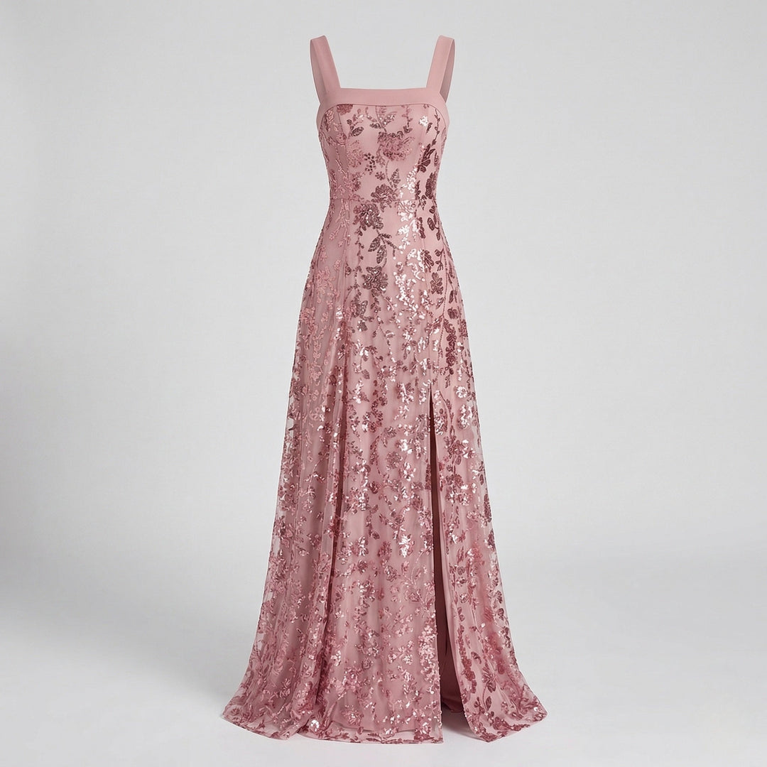 Women's Evening Dress Tailored Sequins Side Slit