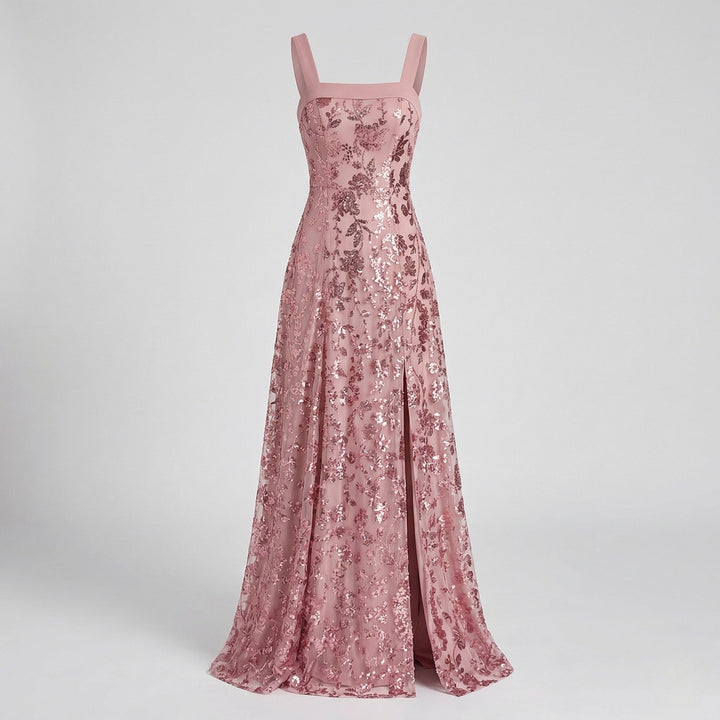 Women's Evening Dress Tailored Sequins Side Slit