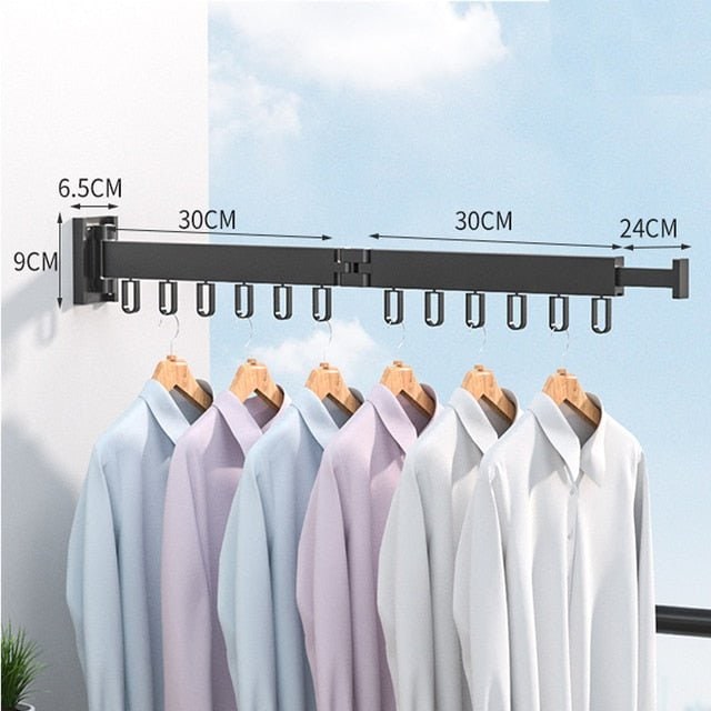 Retractable Drying Rack For Clothes Wall Mounted