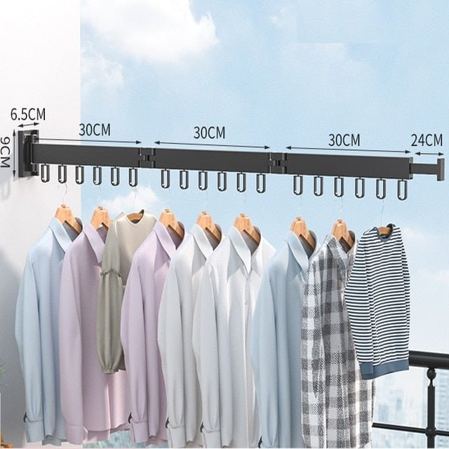 Retractable Drying Rack For Clothes Wall Mounted