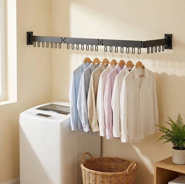 Retractable Drying Rack For Clothes Wall Mounted