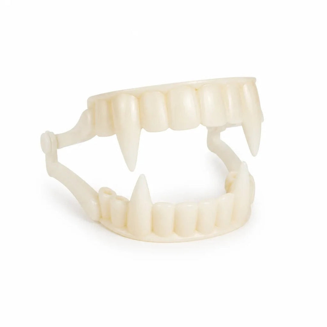 Retractable Vampire Fangs Realistic Full Tooth Coverage With Natural Yellow Shade
