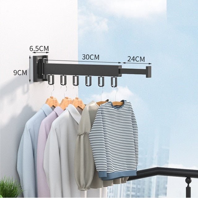 Retractable Wall Drying Rack For Clothes