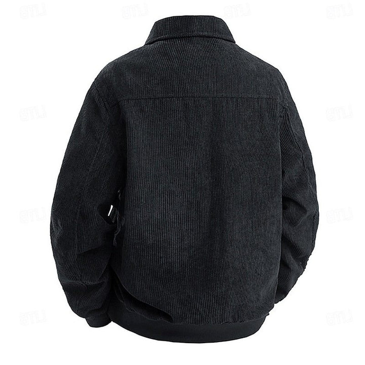 Corduroy Blazer with Notched Collar for Men