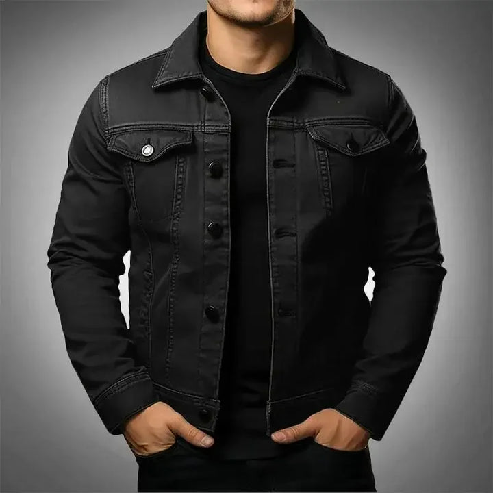 Robust and Timeless Men's 100% Cotton Denim Jacket