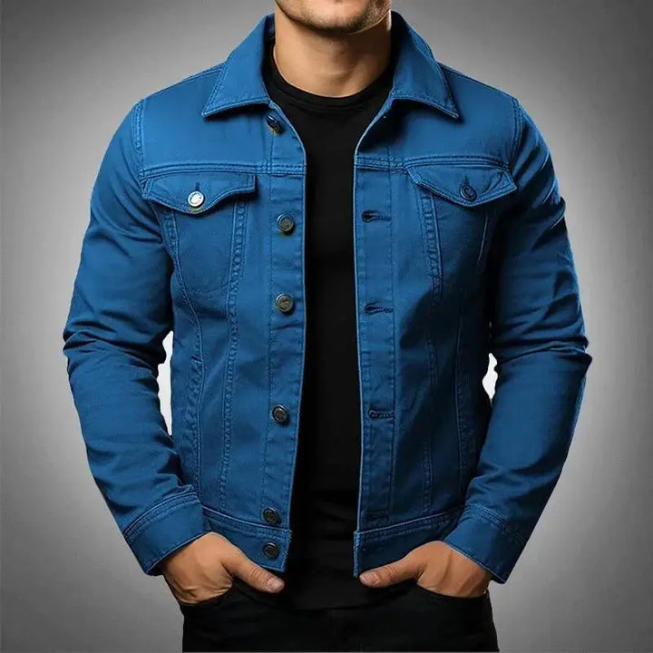 Robust and Timeless Men's 100% Cotton Denim Jacket