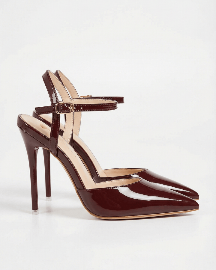 Women's Metallic Finish Pointed Toe Heels
