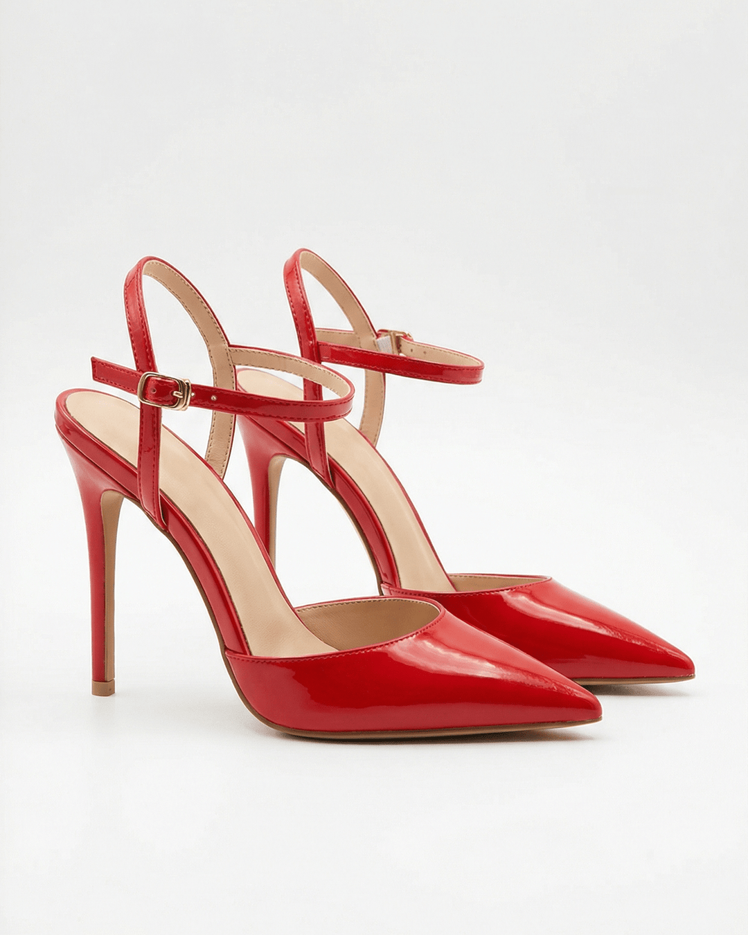 Women's Metallic Finish Pointed Toe Heels