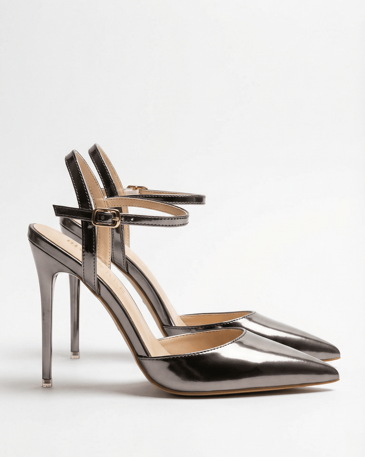 Women's Metallic Finish Pointed Toe Heels