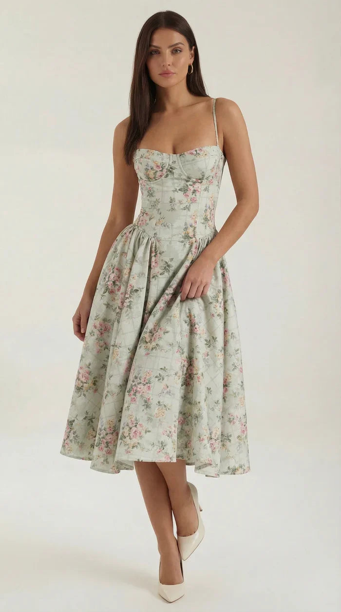 Mila™ | Elegant Midi Dress with Straps