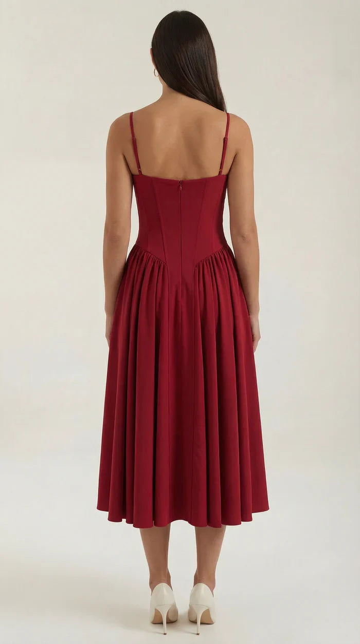 Mila™ | Elegant Midi Dress with Straps