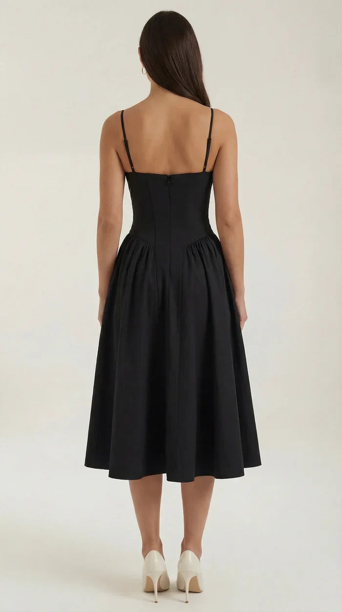 Mila™ | Elegant Midi Dress with Straps