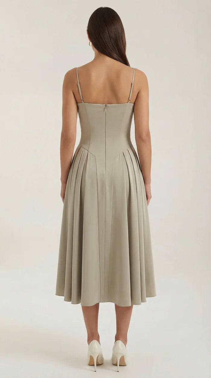 Mila™ | Elegant Midi Dress with Straps