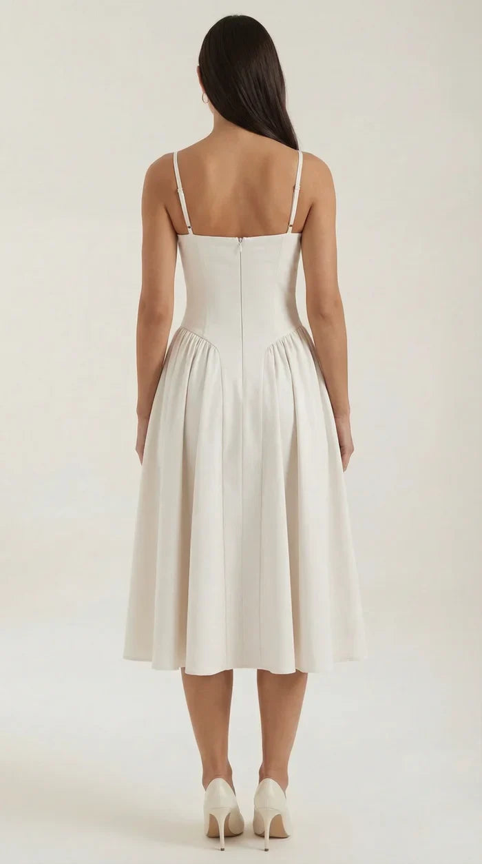 Mila™ | Elegant Midi Dress with Straps