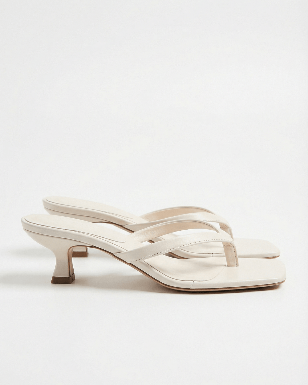 Women's Elegant Kitten Heel Thong Sandals