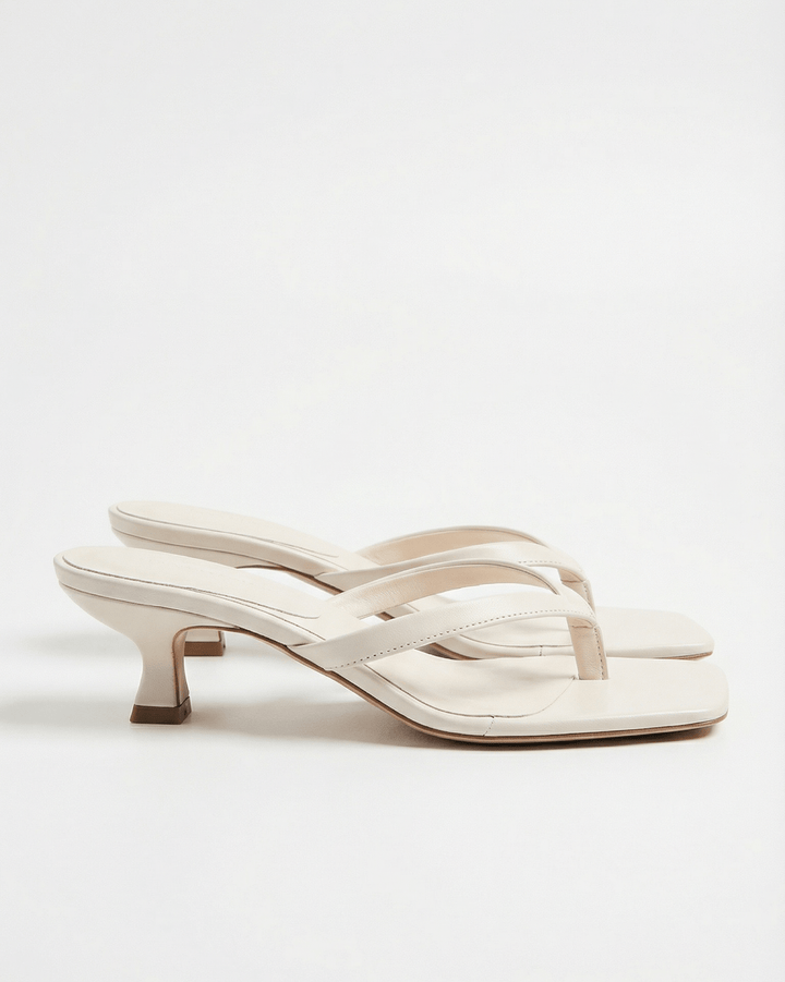 Women's Elegant Kitten Heel Thong Sandals