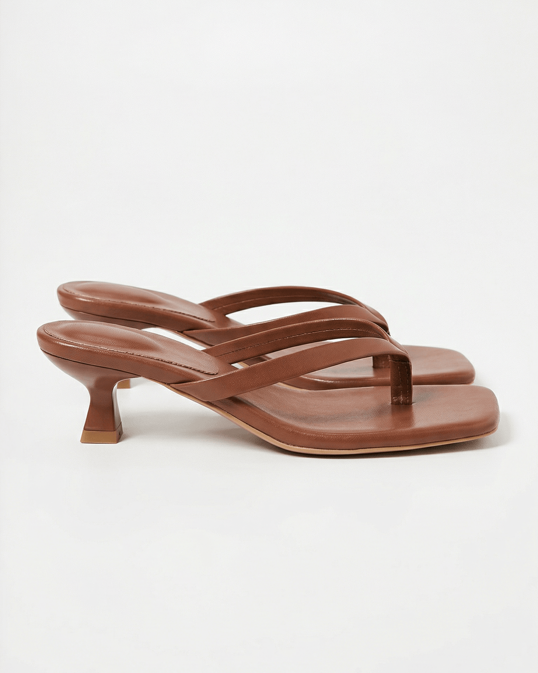 Women's Elegant Kitten Heel Thong Sandals