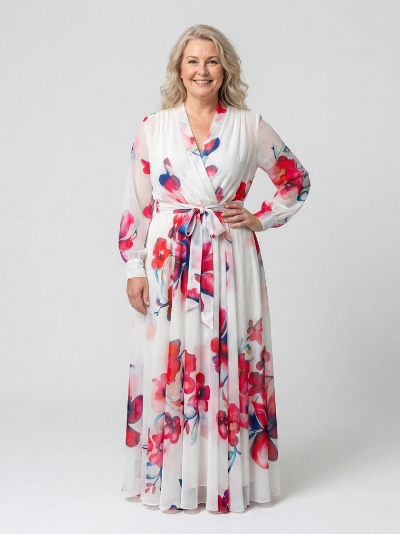 Lillian™  |  Sleeve Wrap Maxi Dress