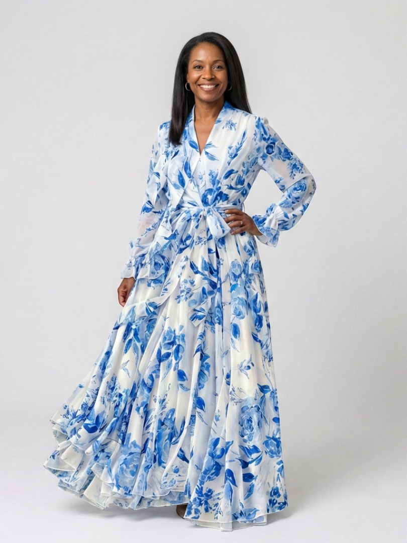 Lillian™  |  Sleeve Wrap Maxi Dress