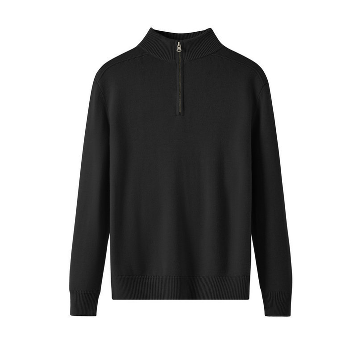 Emma & Rose merino wool zip-up sweater — premium knitwear