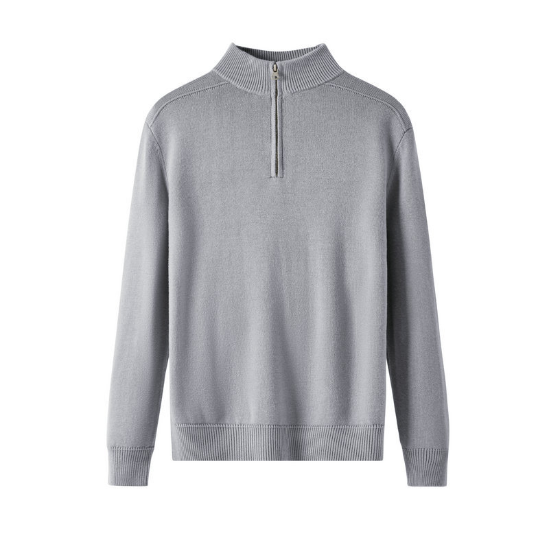 Emma & Rose merino wool zip-up sweater — premium knitwear