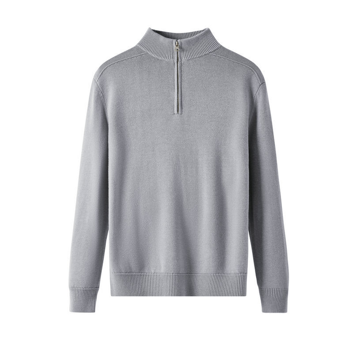 Emma & Rose merino wool zip-up sweater — premium knitwear