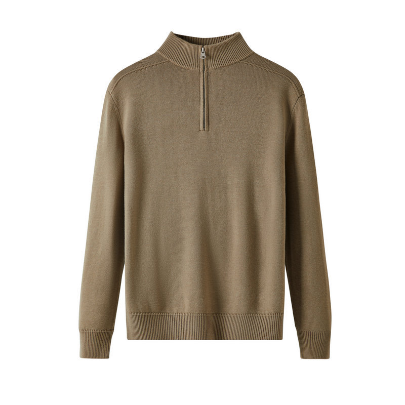 Emma & Rose merino wool zip-up sweater — premium knitwear