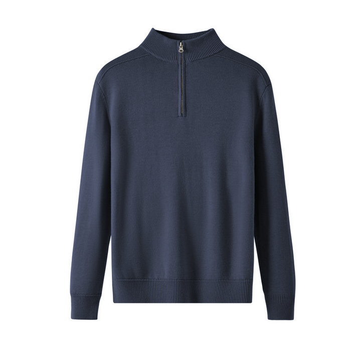 Emma & Rose merino wool zip-up sweater — premium knitwear