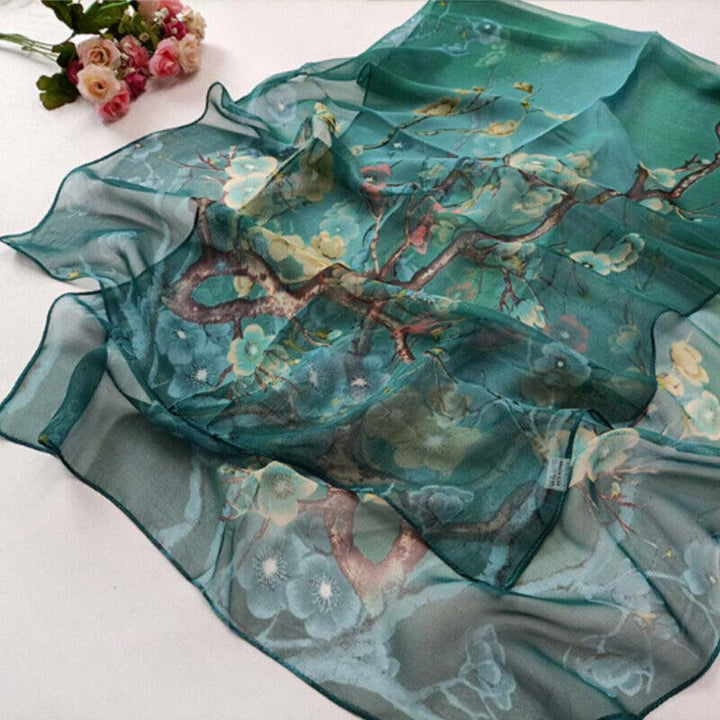 Vintage Floral Print Scarf