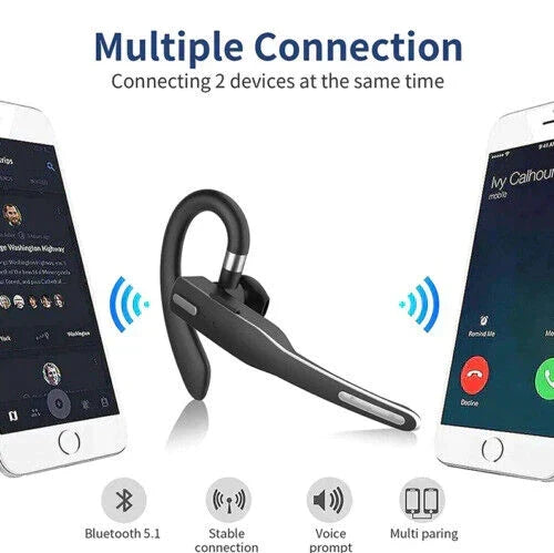 Trucker Dual Mic Bluetooth 5.1 Wireless Headset with Noise Cancellation