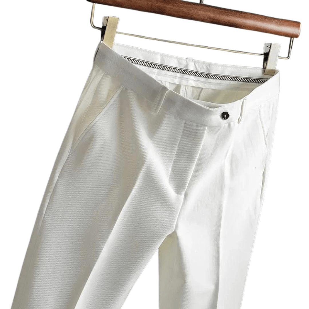 Emma & Rose Manhattan Ruben™ smart casual pants in navy, featuring a relaxed fit with belt loops and side pockets.