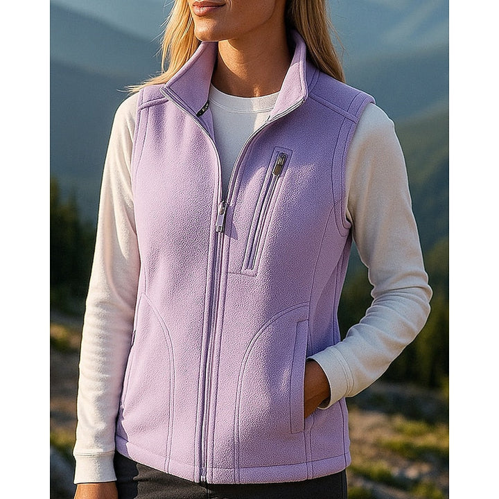 Gillian Cozy Zip-Up Vest, view 3 - Elena Harper