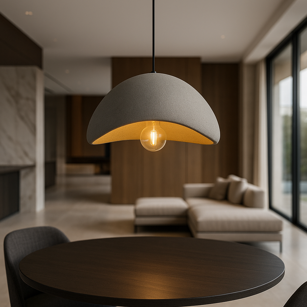 Sculpted Dome Pendant Light with Adjustable Height - Modern Design