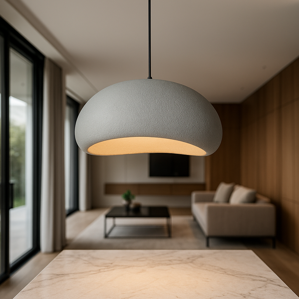 Sculpted Dome Pendant Light with Adjustable Height - Modern Design