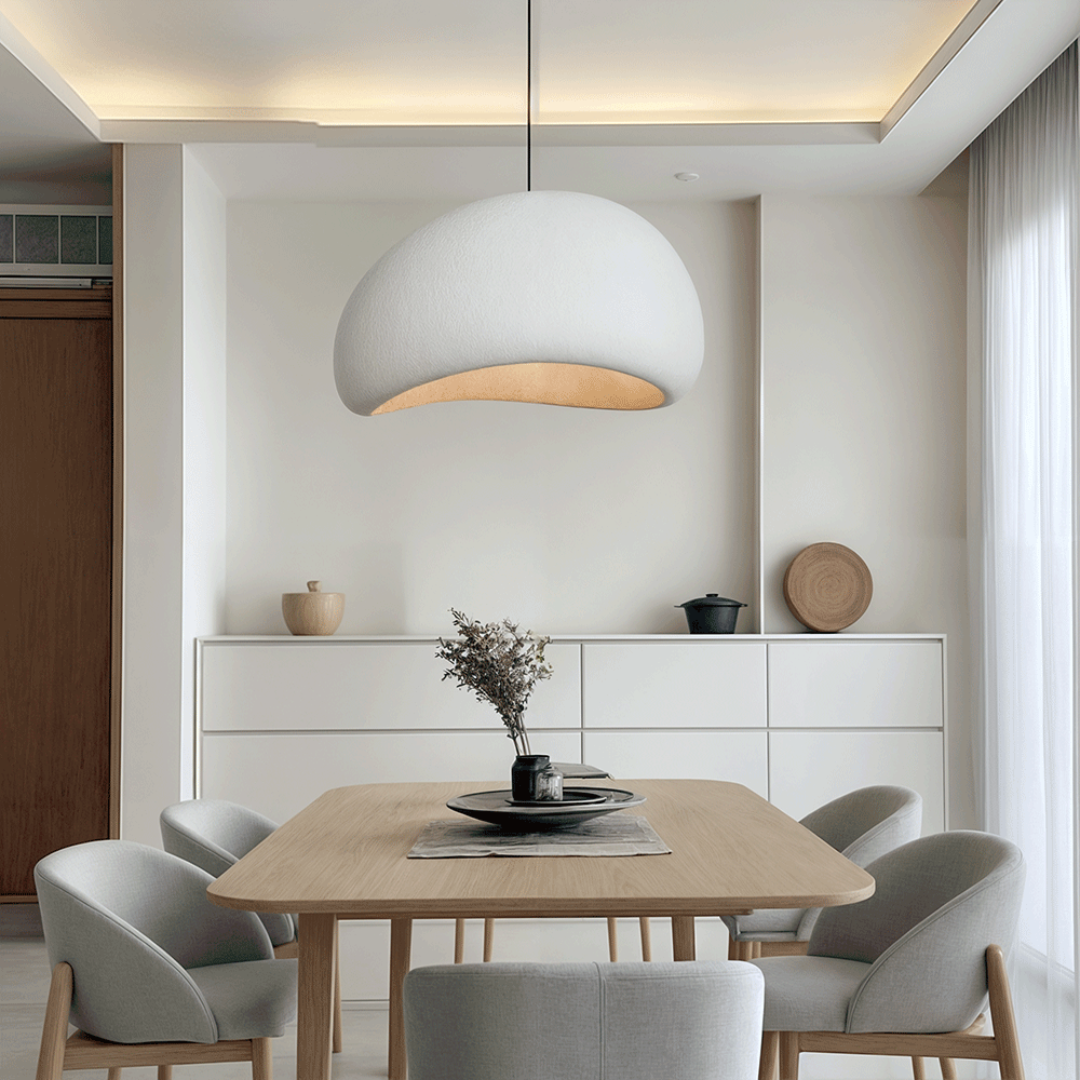 Sculpted Dome Pendant Light with Adjustable Height - Modern Design